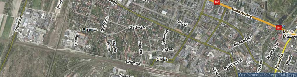 Zdjęcie satelitarne Zielona ul.